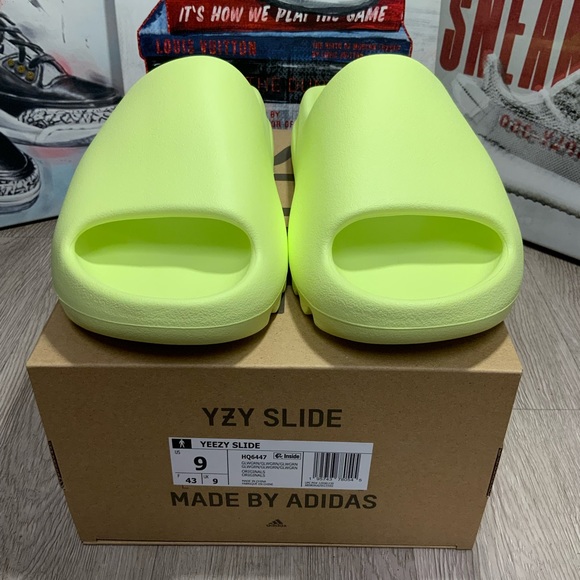 Adidas Yeezy Slide Glow Green Hq6447 